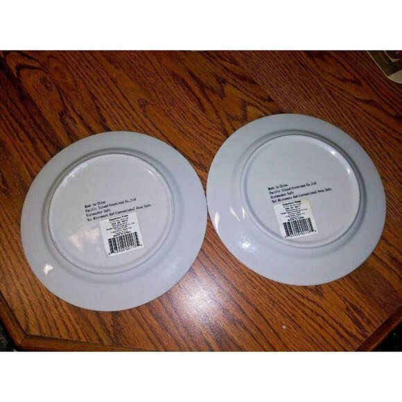 2 Appetizer Plates Pacific Island Creations Ceramic Panera Fromaggio Cheese EUC - Picture 6 of 6